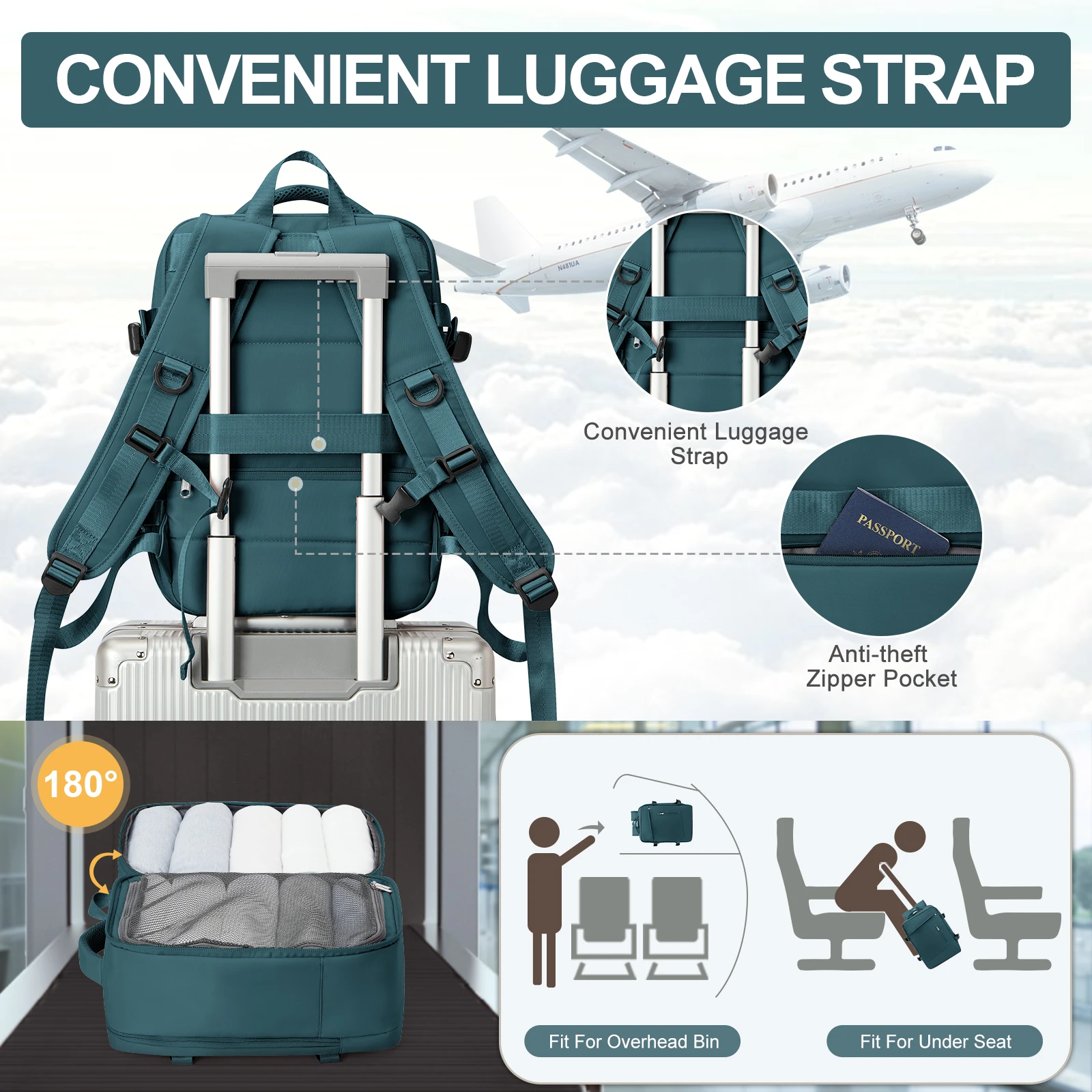 rucksack Hand Luggage Backpack Business Laptop Bag College Travel Backpack Waterproof Carry on Cabin mochila ryanair 40x20x25