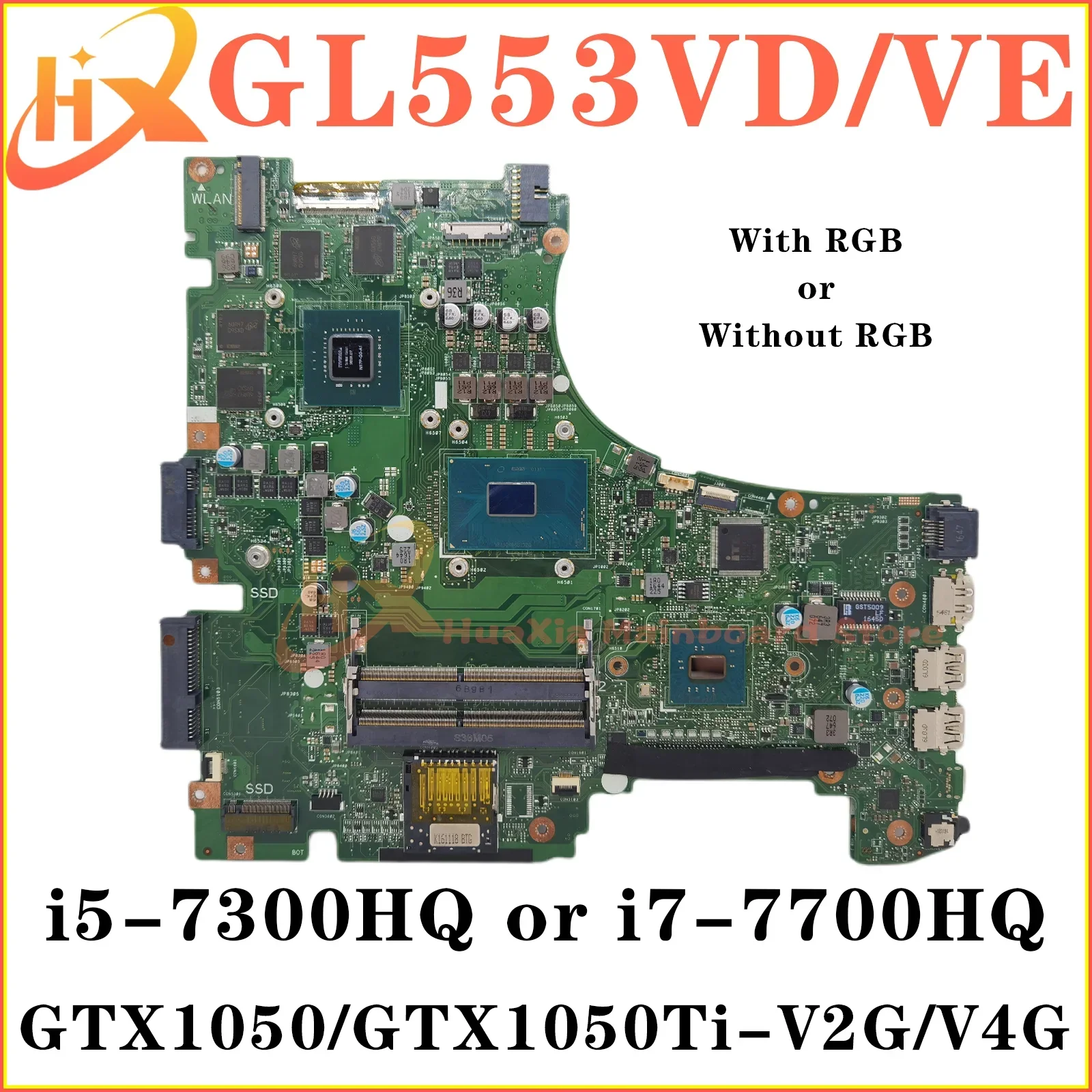 GL553V 메인보드 ZX53V GL553VD GL553VE FZ53V FX553V ZX553V G553V 노트북 마더보드 i5 i7 7세대 GTX1050/GTX1050Ti-V2G/V4G