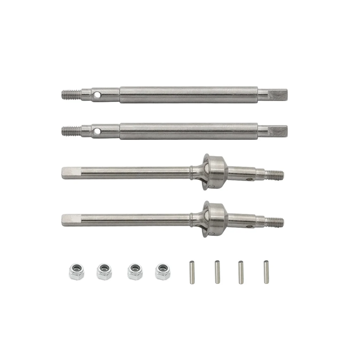 

Металлический передний и задний приводной вал CVD Driveshaft для Traxxas TRX4M Φ 1/18 обновленные детали для радиоуправляемого гусеничного автомобиля, серебристый