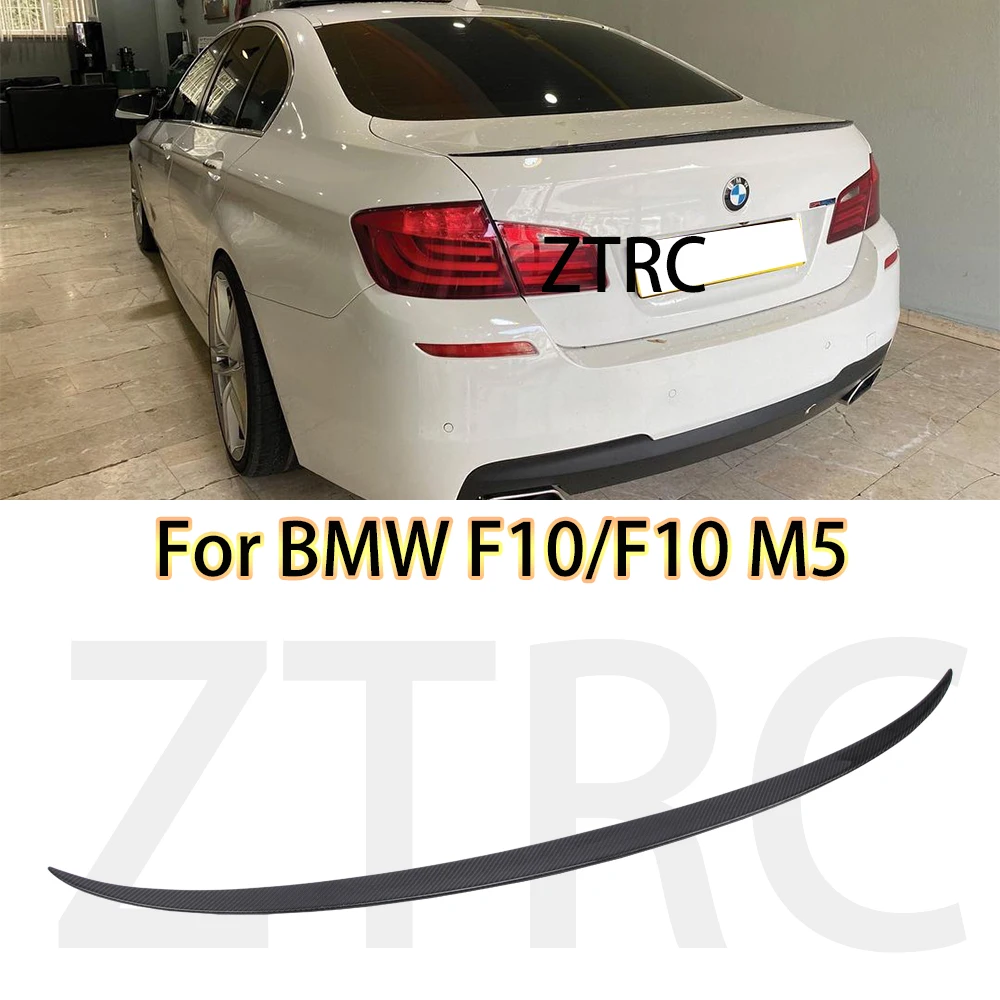 Spoiler Per Auto Per Bmw Serie 5 F10/F10 M5 M5 Stile Vera Fibra Di Carbonio Materiale Spoiler Posteriore Tronco Ala 2009-2017
