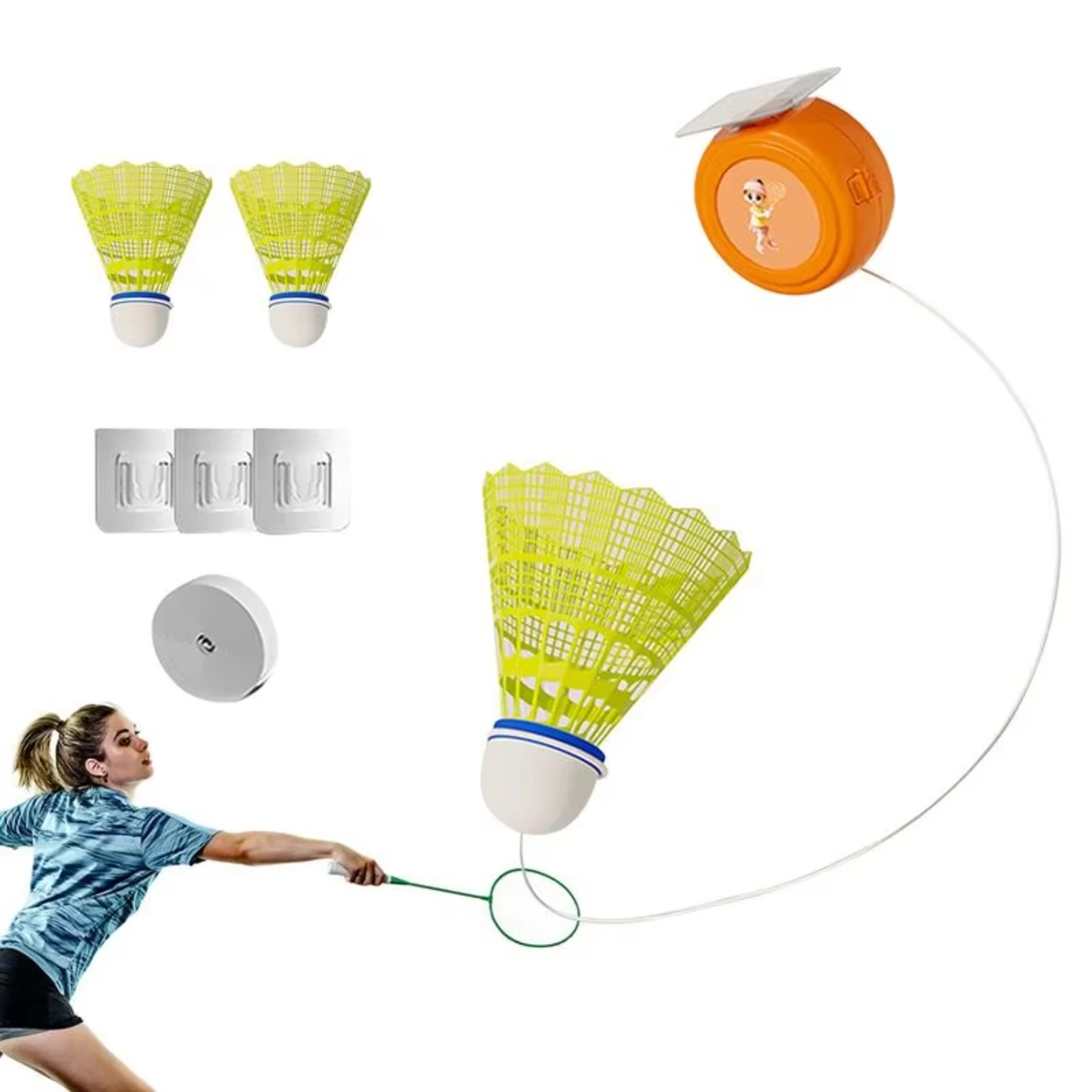 Badminton Rebound Trainers Portable Device Badminton Rebound Training Self Study Tool Courts Parks
