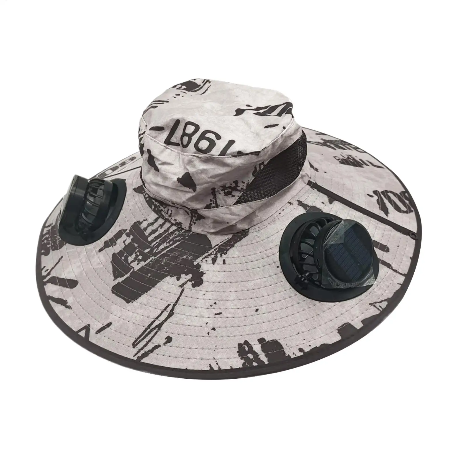 Description Picture 3 of itemOutdoor UV/Heat Protection Sun Hat Bucket Fishing Hat Summer Wide Brimmed Sun Hat Fishing Hat Fisherman Hat Solar Fan Cap