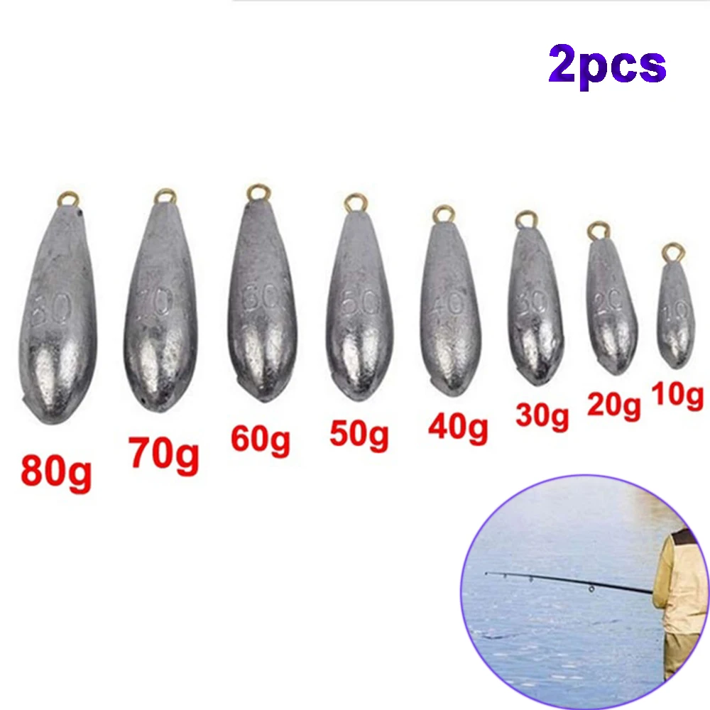 2pcsWaterDropletsQuickSinkingSolidSinkingBaitAnglingGear