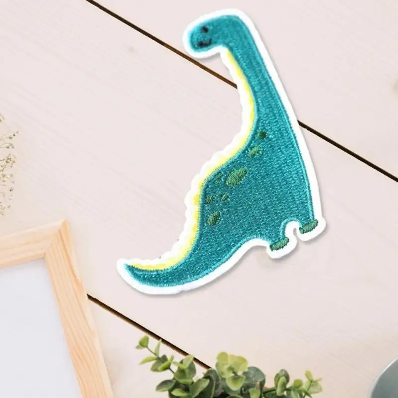9 PCs Animal Iron auf Flecken Nähen Applique -Flecken Dinosaurier Stickflächen Y08E – Detail 10
