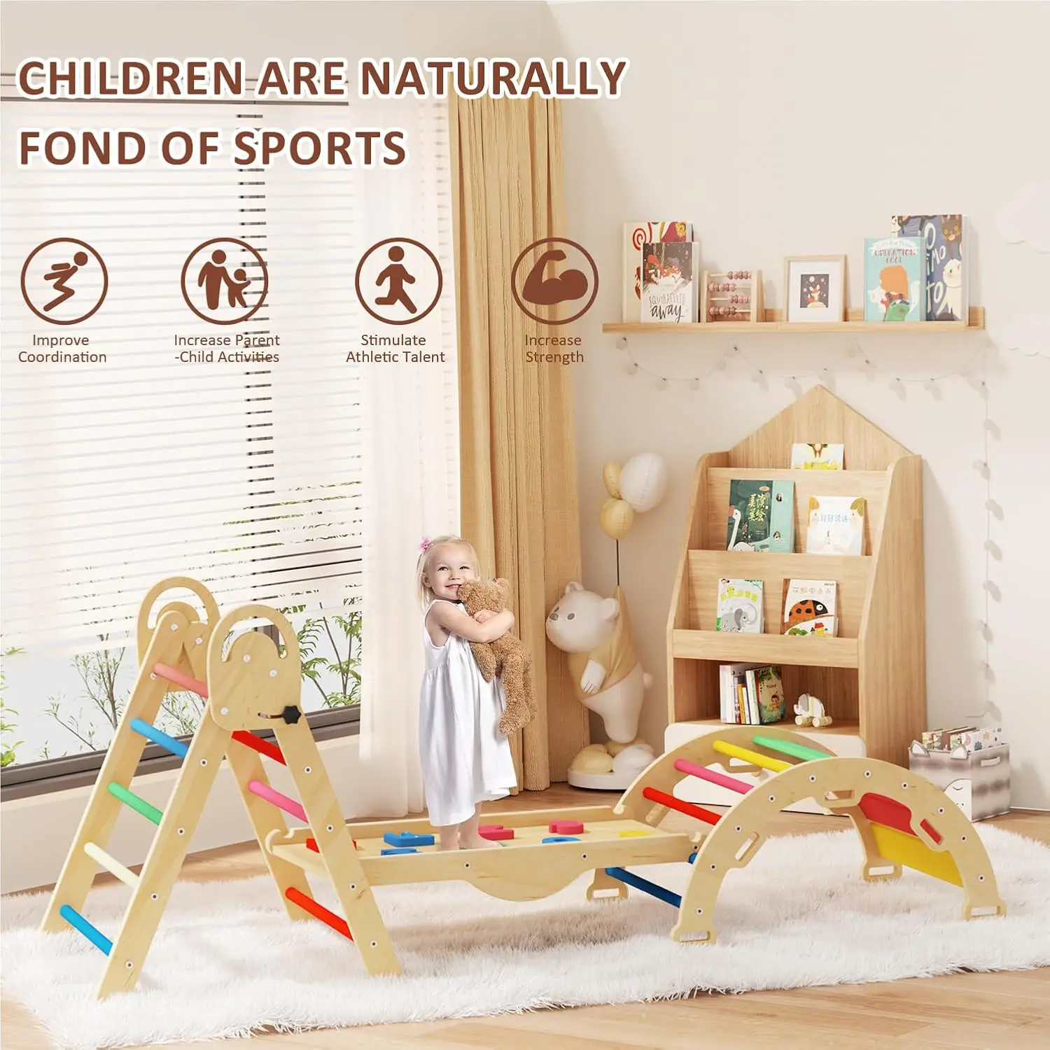 Pikler Triangle Set with Cushion 2