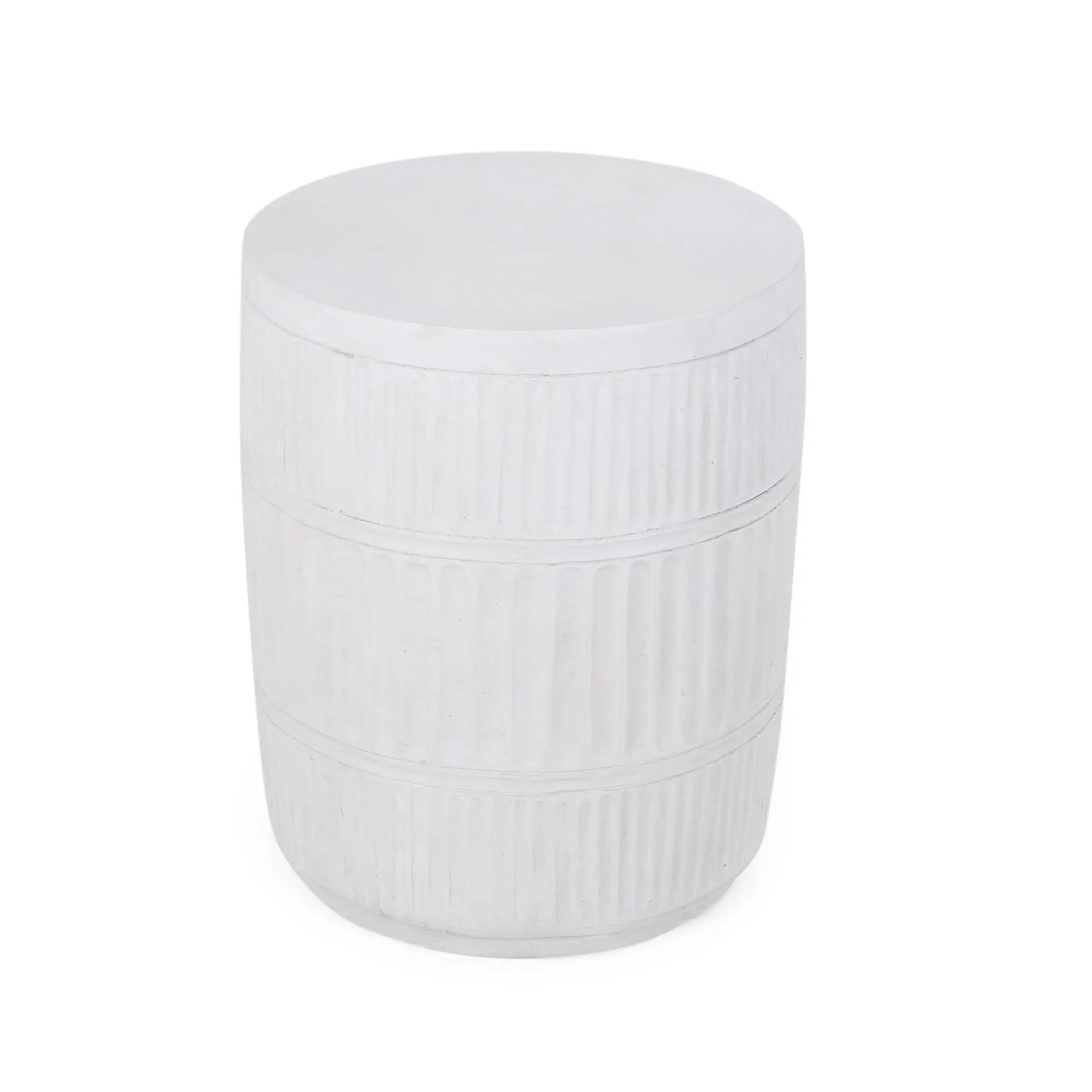 

Luxurious Refined Fashionable and Elegant Lightweight Concrete Outdoor Side Table Antique White