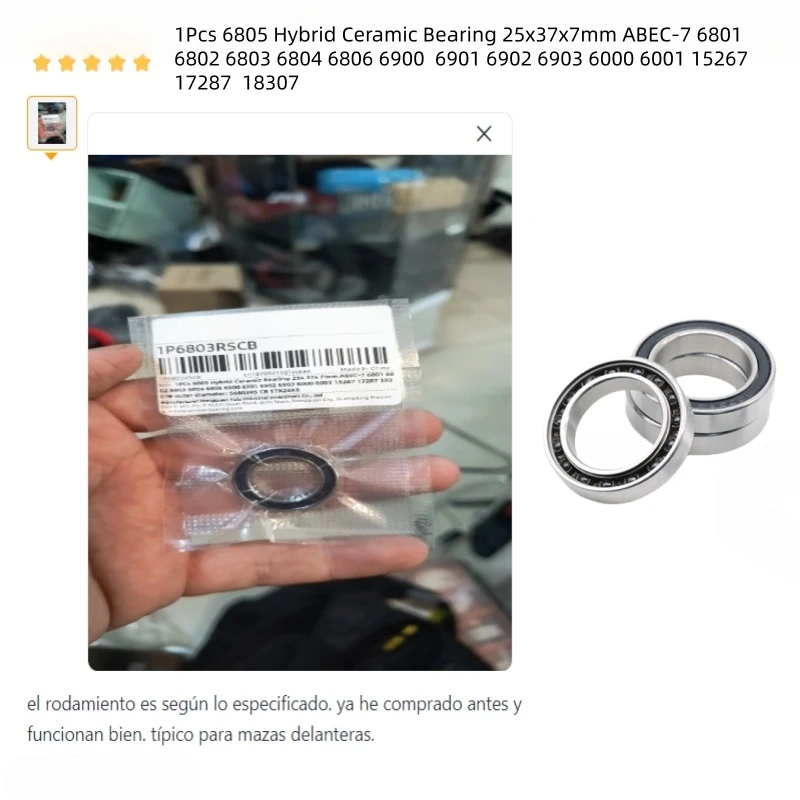 2 Stück 6000RS 2RS Fahrrad-Hybrid-Keramiklager 10x26x8mm Chromstahl Si3N4 Kugeln ABEC-9 Doppelt Gummigedichtet für MTB Rennrad – Detail 13