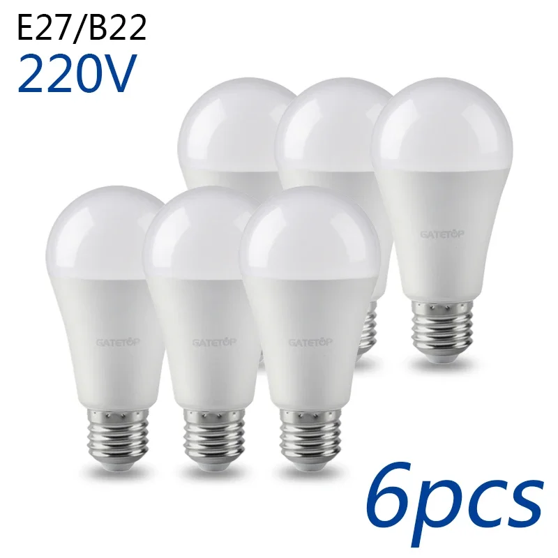 

Лампа светодиодная, 220 В переменного тока, SMD2835, E27, B22, 8 Вт, 10 Вт, 12 Вт, 15 Вт, 18 Вт, 24 Вт