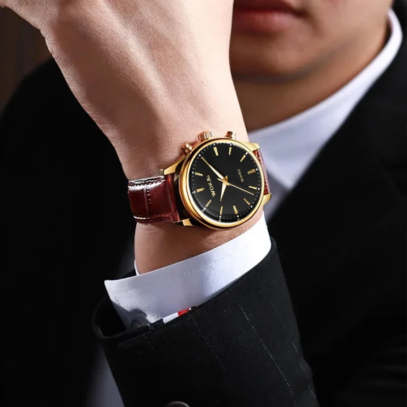 New Sentiment Watch Classic Retro Men and Women Belt Quartz Watch Relogios Masculino Montre Homme Watches for Men