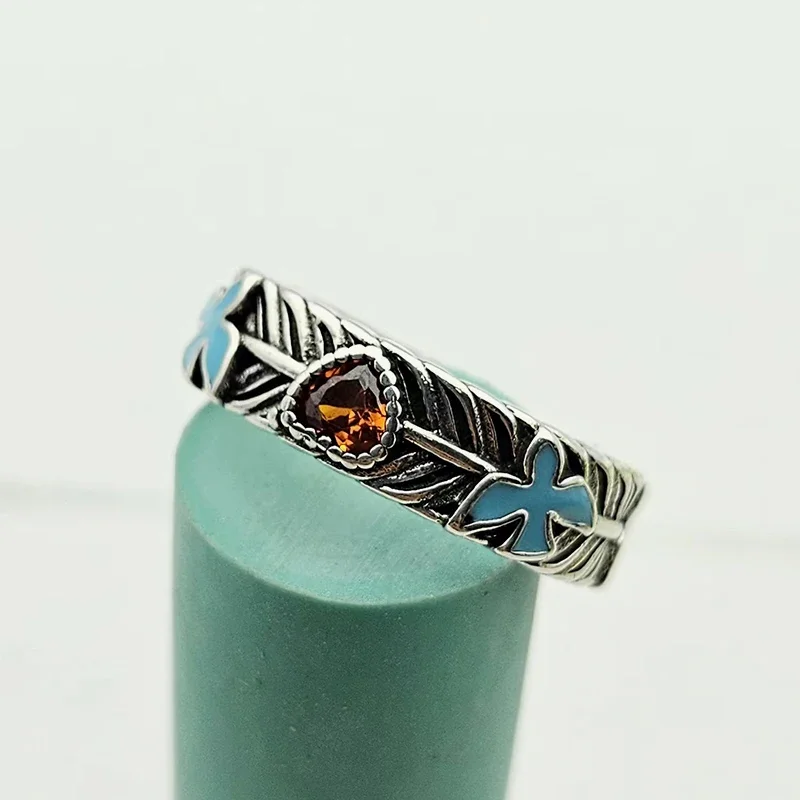 

Chaopai Retro Red Love Bird Open Ring for Men and Women