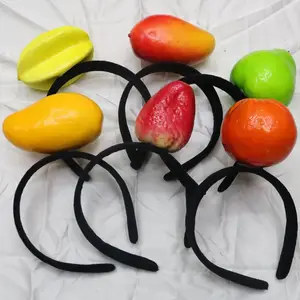 Elegant Headwear Orange Non Slip Banana Lemon Women Hairbands Simulation Fruits Hair Hoop Star Fruit Headband Korean Head Wrap
