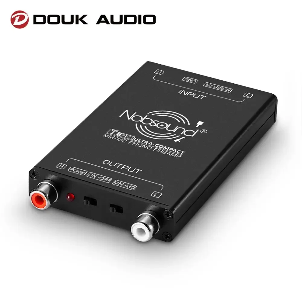 Douk Audio T1 Mini Mm / Mc Phono Stage Preamp Lp Giradischi In Vinile Giradischi Riaa Preamplificatore Fonografo Stereo Pre-Amp