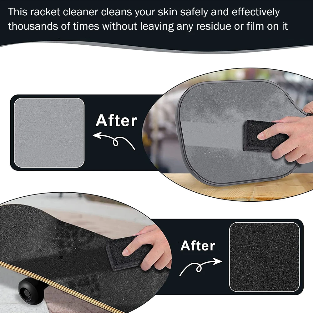Safe Durable Remove Fast Easy Increase Grit Paddle Eraser Scratches Residue Restore Spin Ball Racket Cleaner Dirt Rubber Scrapes