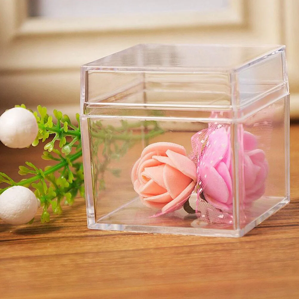 

Square Practical Storage Boxes Figurine Clear Display Cases Small Acrylic Box Acrylic Cube Box Small Acrylic Cubes