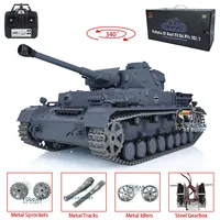 HENG LONG Toys 1/16 TK7.0 German Panzer IV F2 RTR RC Tank 3859 Metal Tracks Steel Motor BB Airsoft Smoke Boy TH17398-SMT4 1