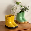 Japanese Rain Boots Ceramic Vase Creative Boots Ornaments Decorative Kitchen Chopsticks Tube Storage Tube Fleshy Flowerpot 1