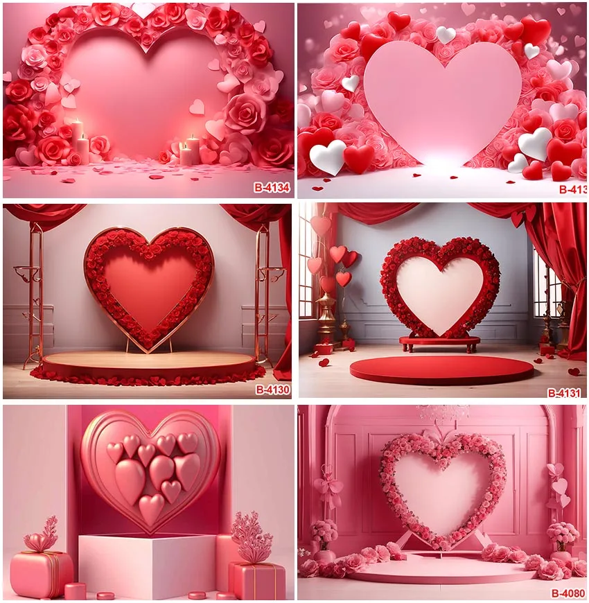

Фон для фотосъемки с изображением розовых и красных роз в романтическом стиле