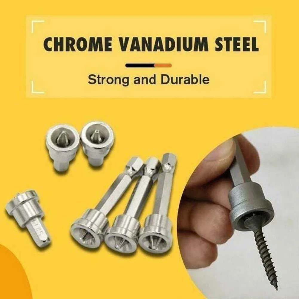 

Drill Bit Screwdriver Bit Replacement Accessories Hex Shank Silver 6 Pcs/Set Anti - Slip Chrome Vanadium Steel Factory Universal