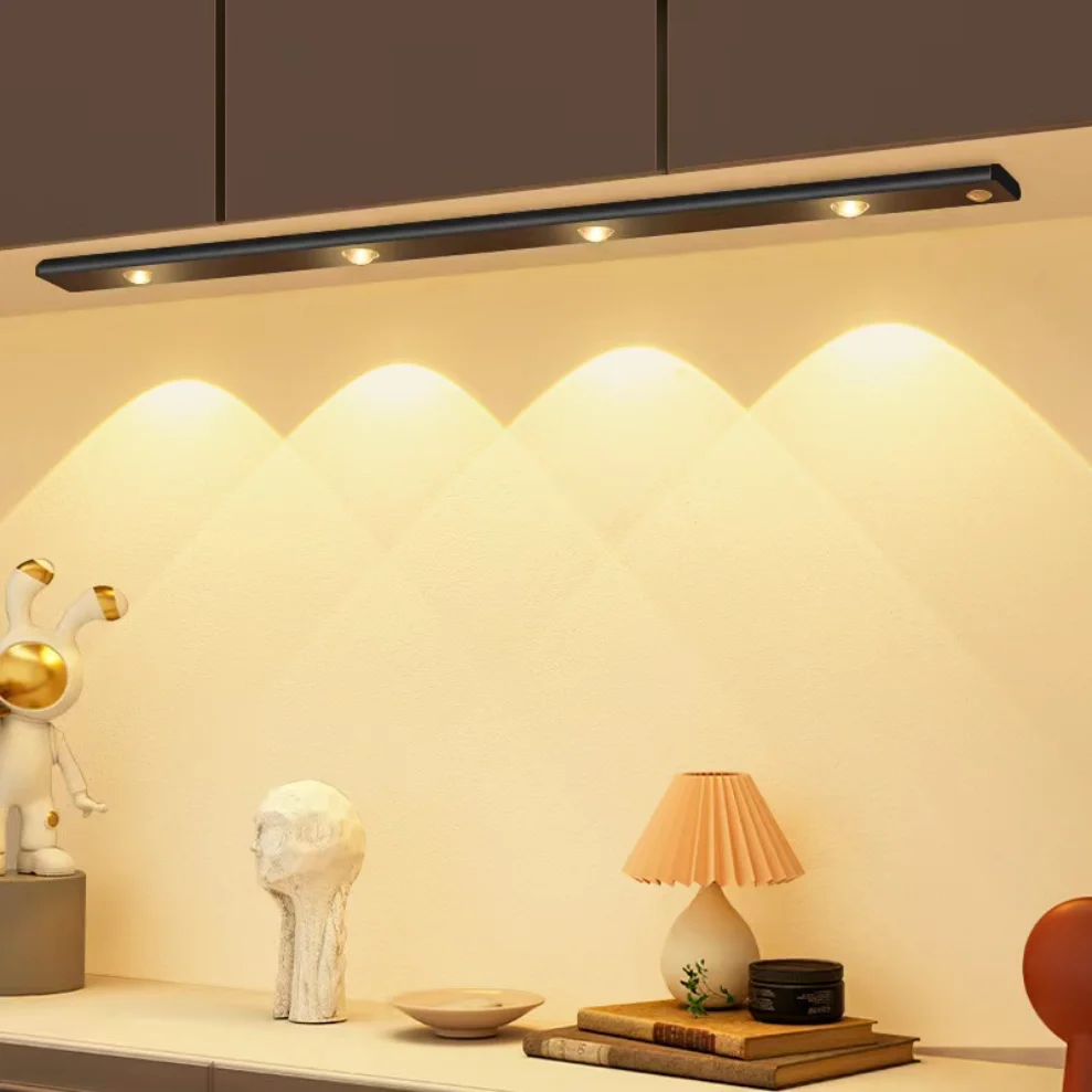 LED Night Light LED Cabinet Light LED Motion Sensor Light Cabinet Lights Motion Sensor Light 20cm/30cm/60cm Aluminum USB Rechargeable For Kitchen Wardrobe Cabinet Lighting