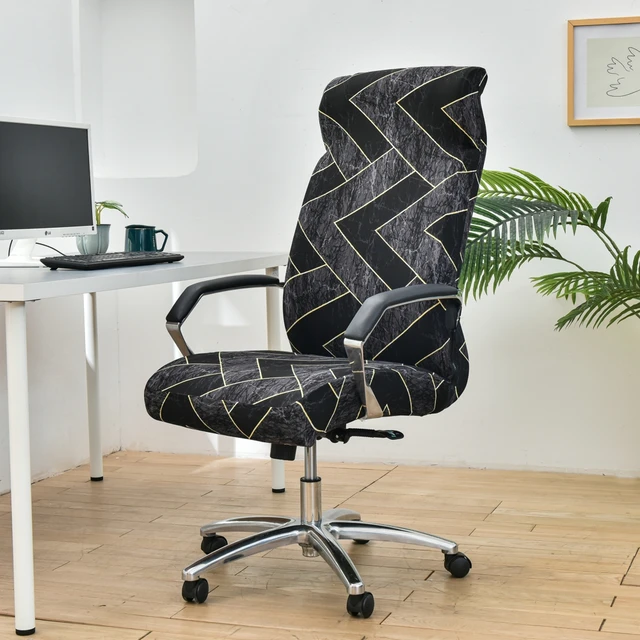Elastic Rotating Office Chair Cover With Back Anti-dirty Computer Seat Case Spandex Gaming Chairs Slipcover for Armchair 1