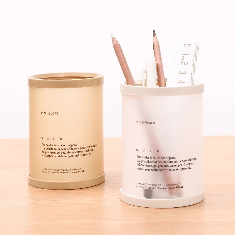 Cylindrical Detachable Desktop Pen Holder Organizer Office Accessories Pencil Stand Storage Case Box Stationery Teacher Gifts