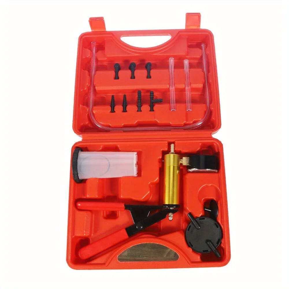 

Portable Compact Vacuum Pressure Tester Kit With Storage Box for Efficient Brake Fluid Bleeding