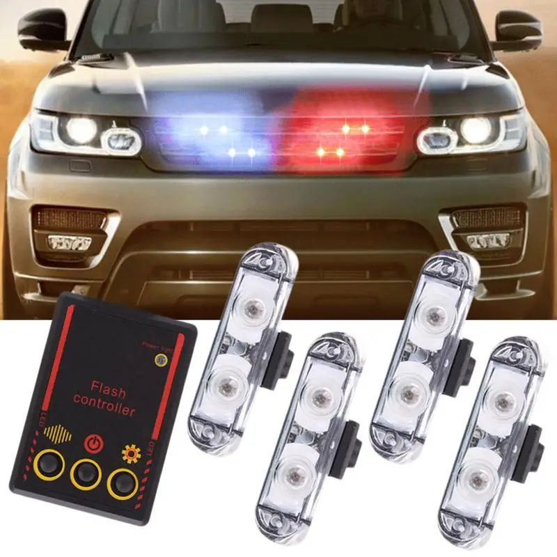 LED Flash Polic Lights Wired Multi Mode Dazzling Drive LED Warning Lamp Multi Mode Dazzling Wired Bulb Wired Flash Drive Polices