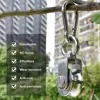 Pulley Wheel Stainless Steel Duplex Bearing Super-Silent Detachable 360 Degree Rotation Pulley System Gym Loading 500KG 2
