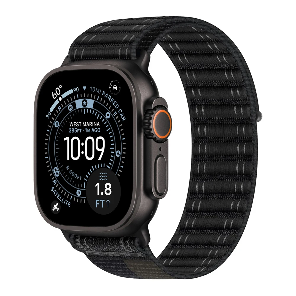 Versatile Nylon Sport Loop Strap for Apple Watch - Durable and Adjustable Bracelet Band