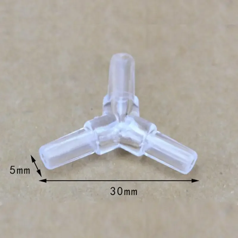4mm Aquarium Fish Tank Air Pump Connector Tee Cross Elbow Y Shaped Control Valve
