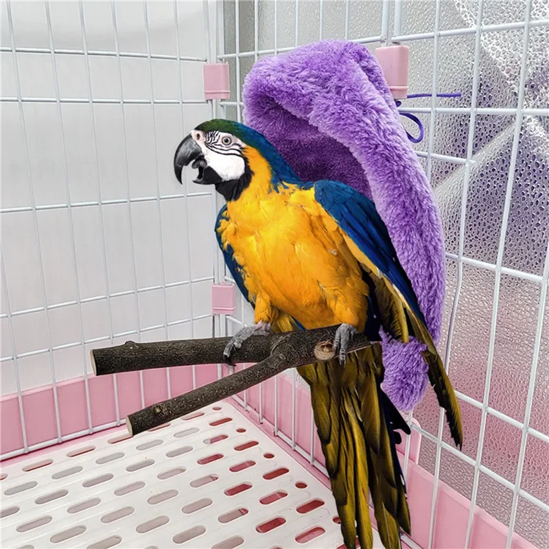 Wool Bird Blankets Bird Comfort Corner Parrot Cage Nestling Hut Warm Nest House Bed Hanging Hammock Toys