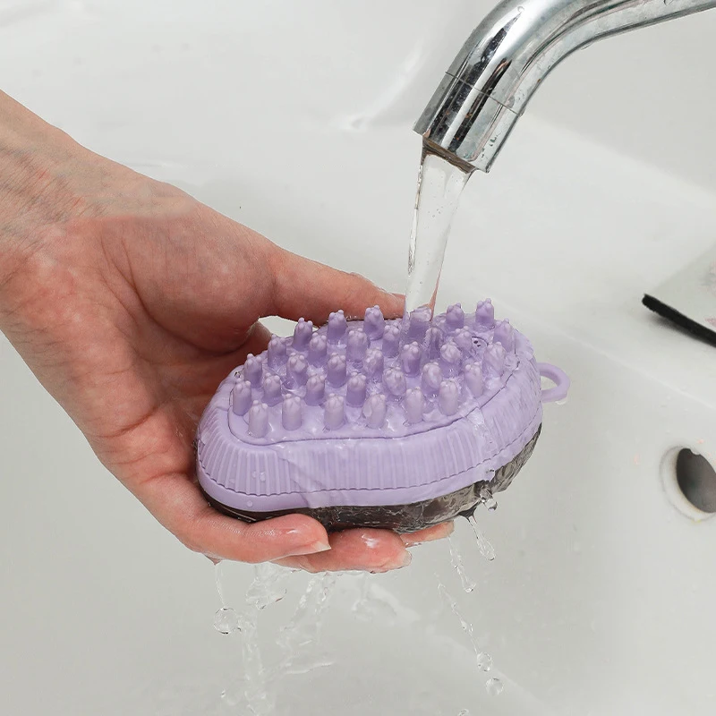 Mango Shaped Cat Dog Bathing Brush Dual Use of Dry and Wet Pet Grooming Combs - PeticaDeals