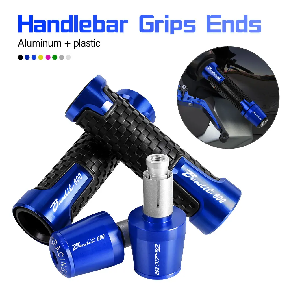 

7/8'' 22mm Motorcycle handlebar grips ends handle bar Non-slip grip end FOR SUZUKI Bandit600 Bandit 600 1996-2000 2001 2002 2003