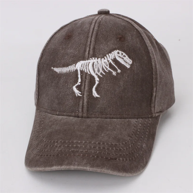 Boy Girls Baseball 2024 Sports Hats School Summer Embroidered Dinosaur Children Outdoor Kids Caps for 4-8 Years Adjustable 3