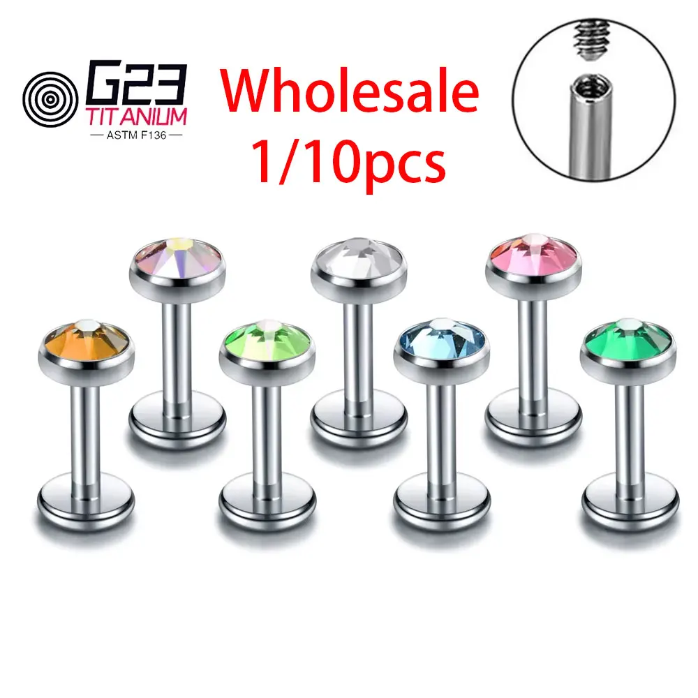 Kit Piercing Tragus/labret Filetage Interne - 12 Paires, Acier 316L Hypoallergénique, 16G/18G, Longueurs 6/8/10mm - 9