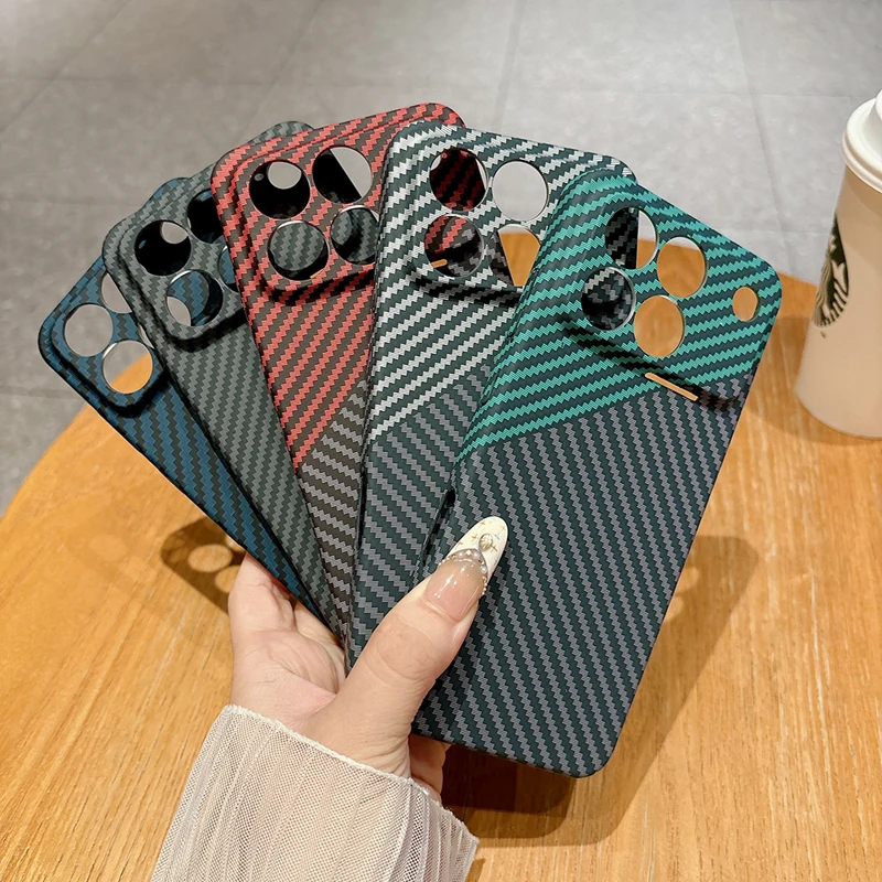 Ultra-Thin Carbon Fiber Pattern Hard PC Anti-Fall Phone Case - ELVEV Series
