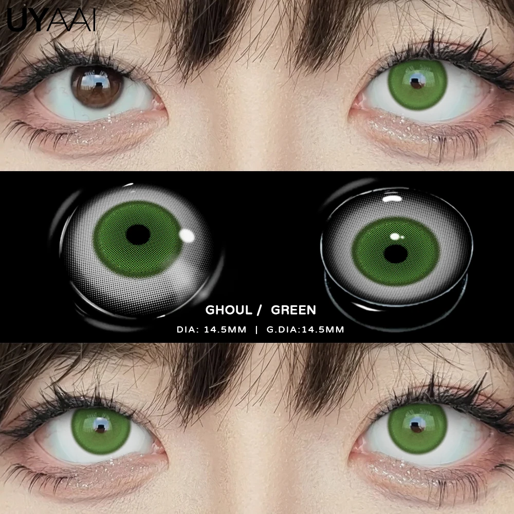 UYAAI Fantasy Costume Lenses - Crazy White & Vampiric Red Eye Effects