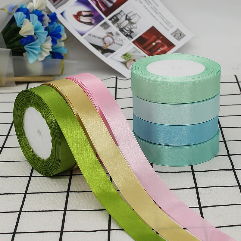 Cinta De Satén Azul De Color Liso, 1-1/2 Pulgadas X 25 Yardas, Cinta De Satén De Tela Para Envolver Regalos, Manualidades, Hacer Lazos Para El Cabello, Coronas, Decoración De Fiesta De
