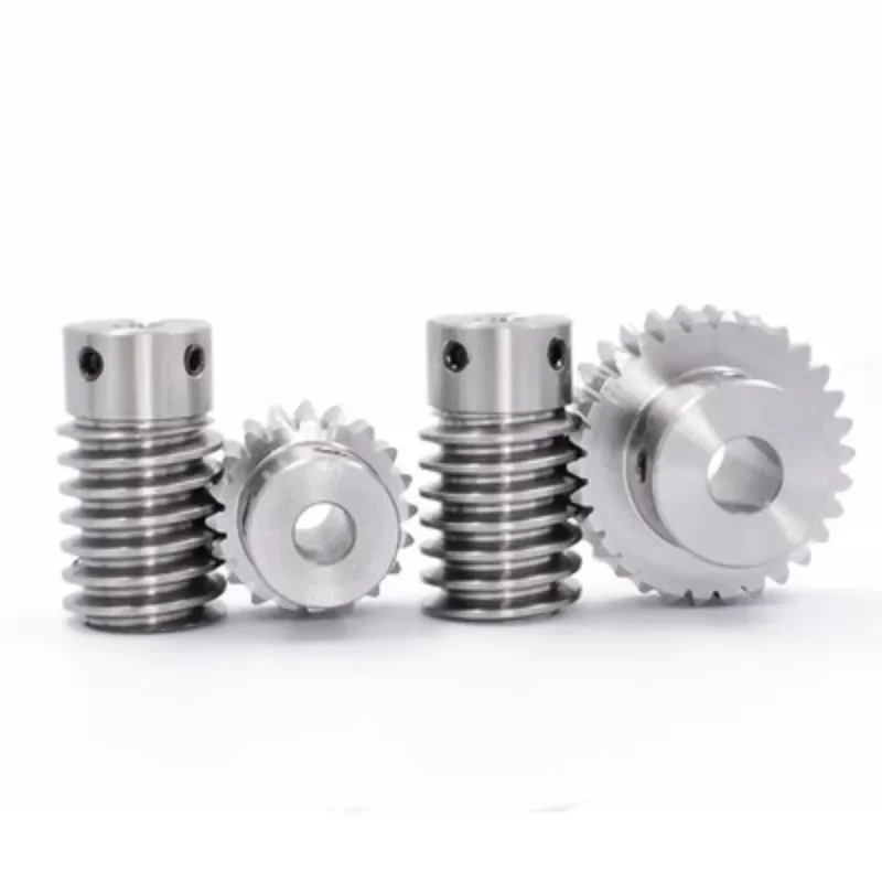 Transmission Gear 1M Worm Gear drive 1:20/30/40/50 Speed Ratio 40cr Precision Worm 6/8MM