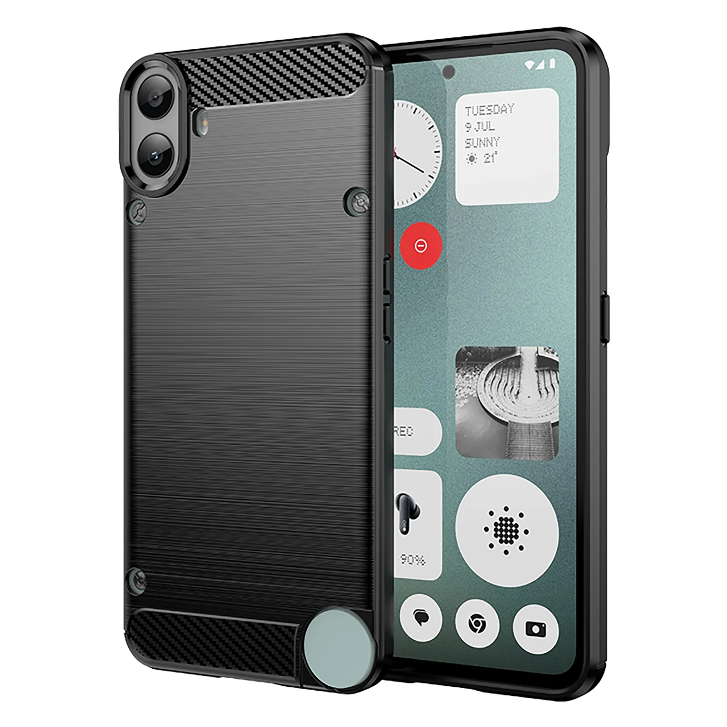 Black Fashion Soft TPU Rubber Phone Cover Case