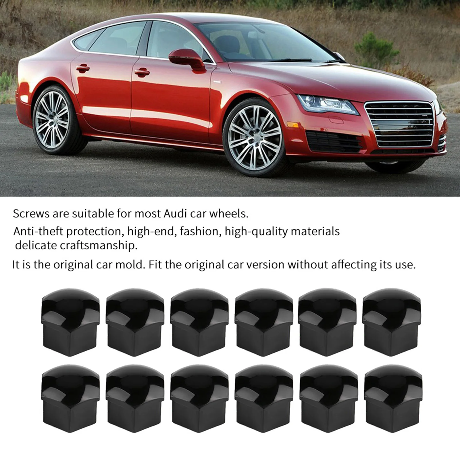 Premium Car Wheel Nut Protective Caps - Anti-Theft Dust Covers