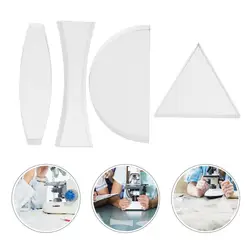 Lente de vidrio óptico, práctica, básica, enseñanza de física, 4 piezas