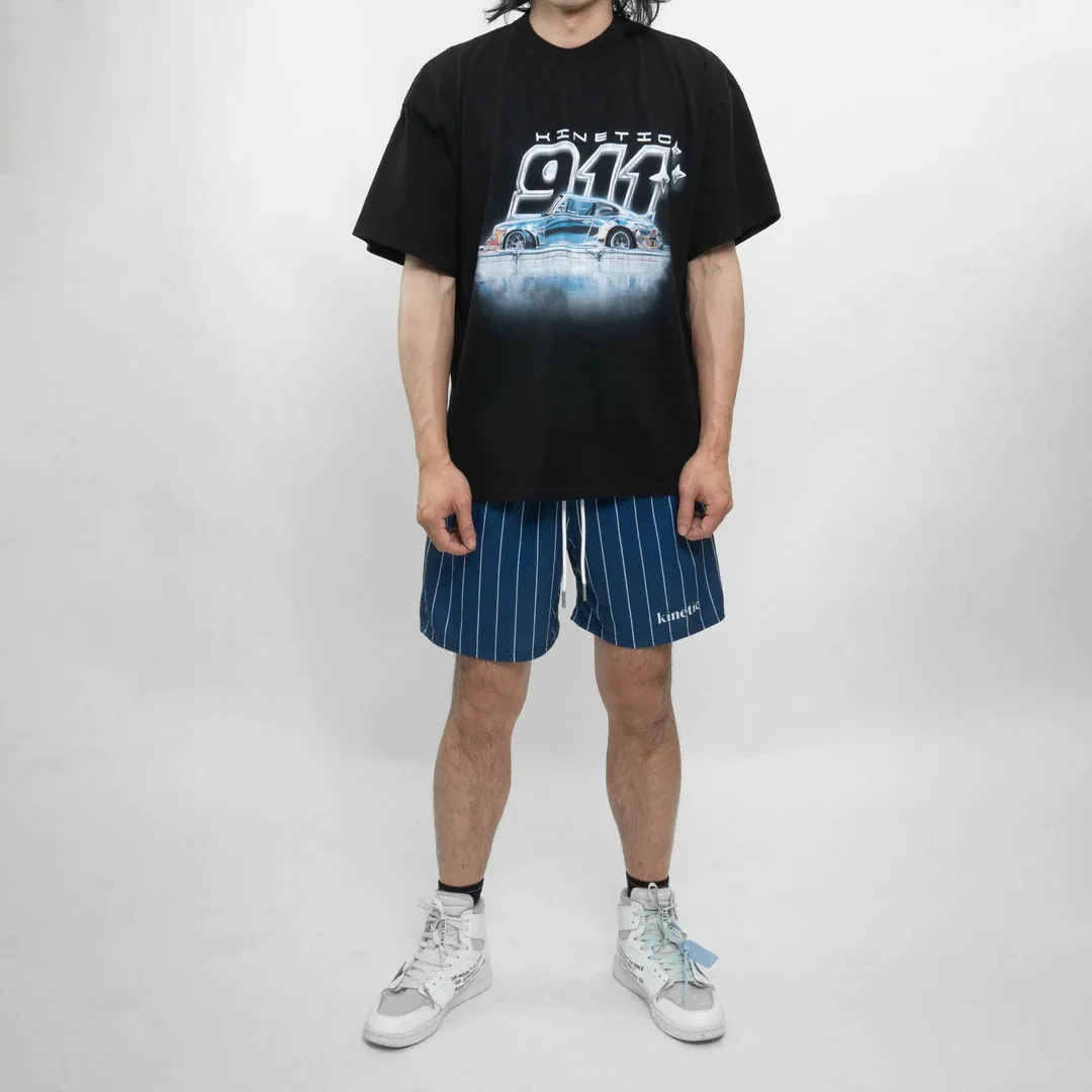 남성용 스트라이프 패턴 캐주얼 반바지, 미국 농구 러닝 쿼터팬츠, 피트니스 반바지, 2024 여름 신상