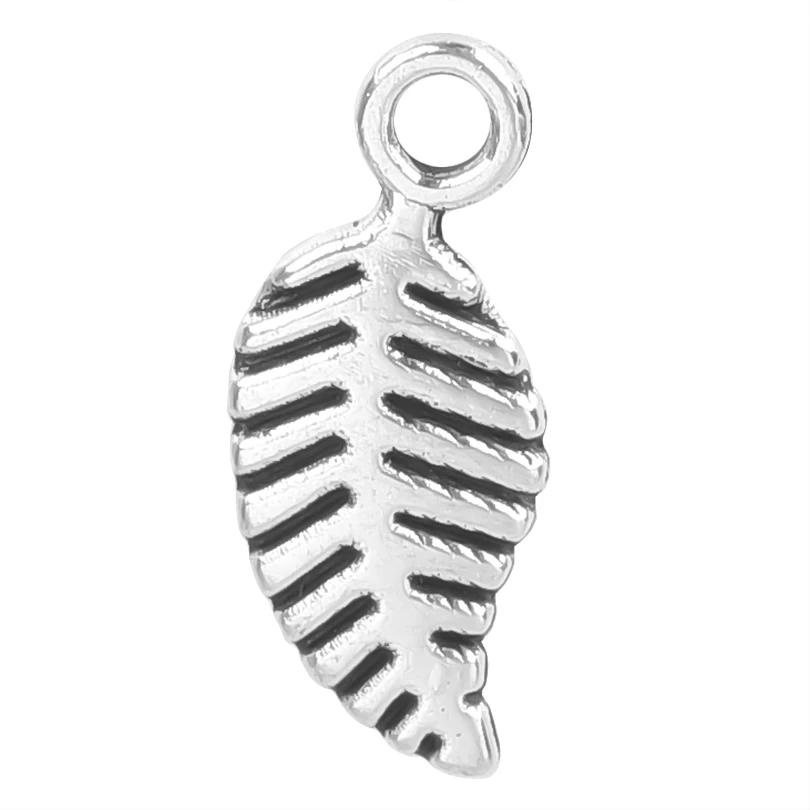 

90pcs/Lot Silver Color Retro Leaves Charms personality Pendants For Earrings Necklace DIY Metal Alloy Jewelry Handmade Craft