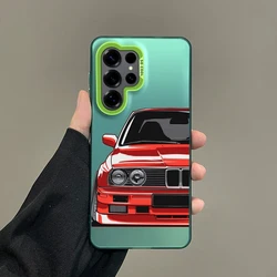 Vibrant Silver Phone Case with Japan JDM Sports Car Art Design - Samsung S20Ultra (B4 - Green)