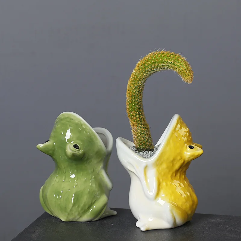 Vasetto Ornamentale Rana Amici Pot Buddies - Decorazione Da Giardino Indoor/Outdoor - Marrone