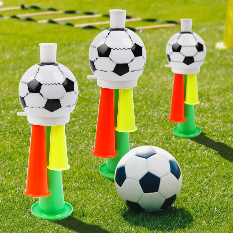 Football Shape Horn With Shape Three Tubes Toy For Fan Ball Game