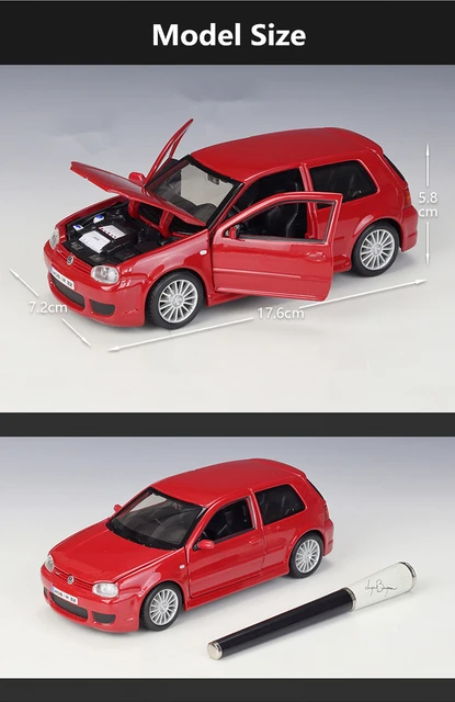 Miniature Volkswagen Golf 1/24 Maisto IV R32 Rouge 2006 - Voiture-miniature .com