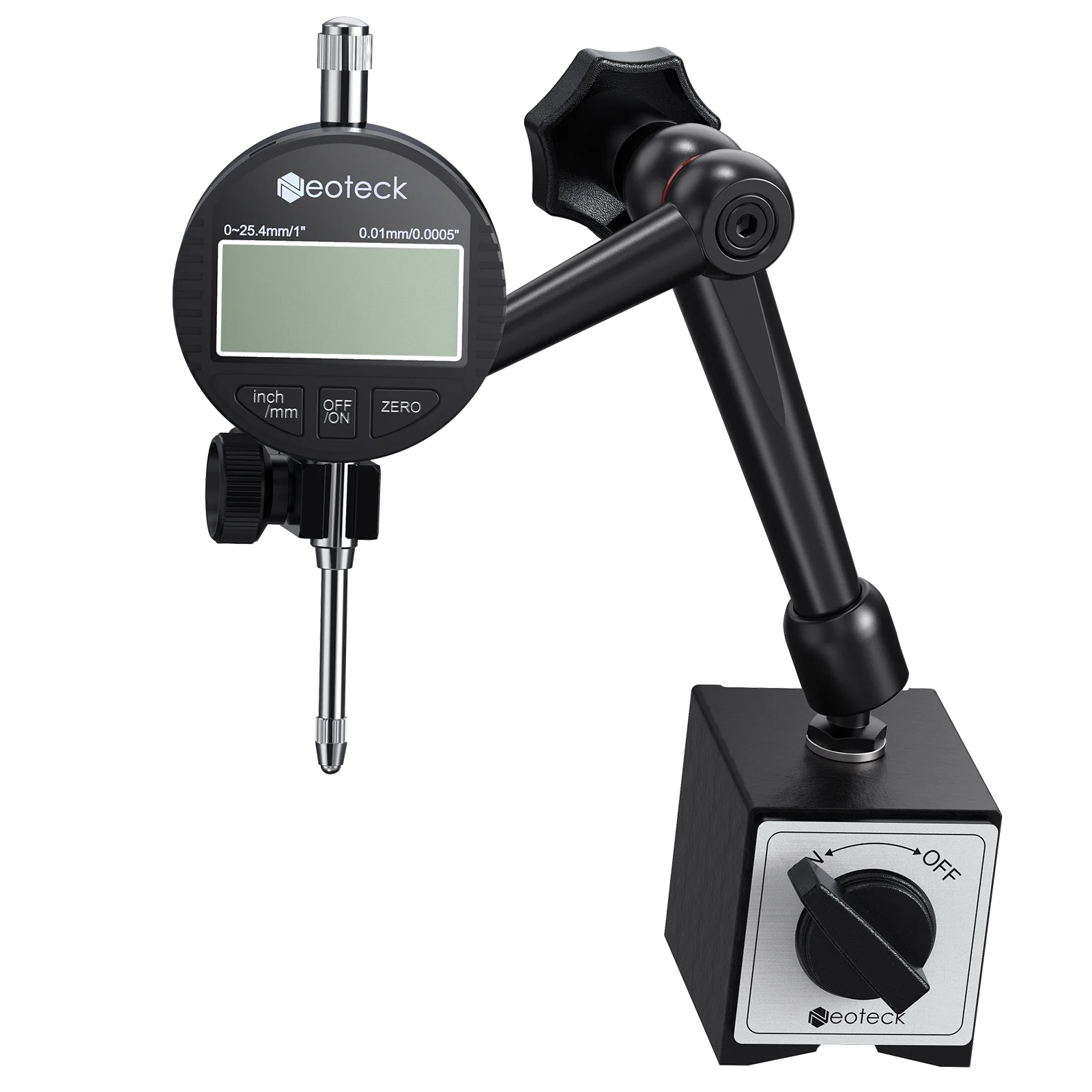 Neoteck DTI Digital Dial Indicator 0.01/0.0005'' Digital Probe