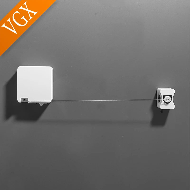 VGX Invisible Retractable Clothesline Stainless Steel Clothes Drying Rack Balcony Indoor Organiser Wire Rope Laundry Hanger Line 5